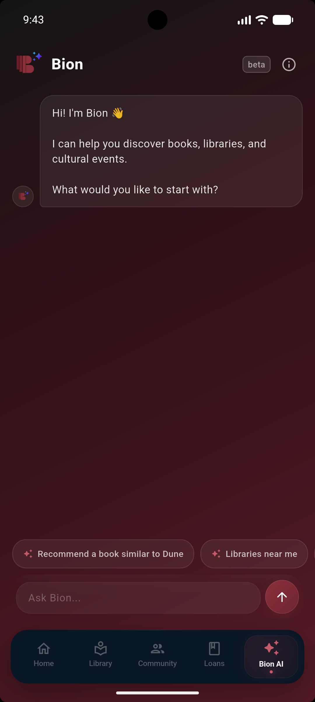 Bion AI screen